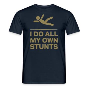 Stick Figure Saying I Make All My Own - Men's T-Shirt - navy - Front - AI Model Male 178 light (178cm)