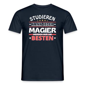 Nur die Besten werden Magier - Männer T-Shirt - Navy - Vorne - AI Model Male 178 light (178cm)