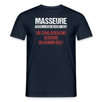 Massage therapists don't argue - Men's T-Shirt - navy - Front - AI Model Male 178 light (178cm)