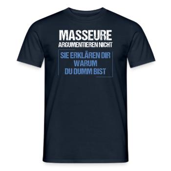 Massage therapists don't argue - Men's T-Shirt - navy - Front - AI Model Male 178 light (178cm)
