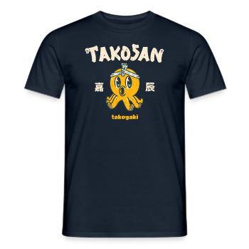 TakoSan - Collation de calmar Takoyaki - T-shirt homme - marine - Devant - AI Model Male 178 light (178cm)