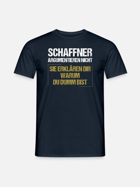Schaffner argumentieren nicht - Männer T-Shirt - Navy