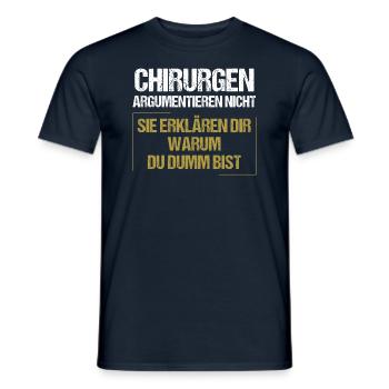 Surgeons don't argue - Men's T-Shirt - navy - Front - AI Model Male 178 light (178cm)