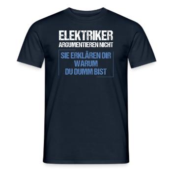 Electricians don't argue - Men's T-Shirt - navy - Front - AI Model Male 178 light (178cm)