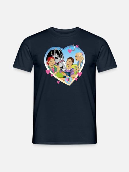 Die Drei !!! Einsatz Im Pferdestall - Männer T-Shirt - Navy