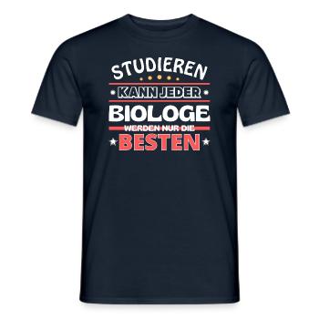 Nur die Besten werden Biologe - Männer T-Shirt - Navy - Vorne - AI Model Male 178 light (178cm)