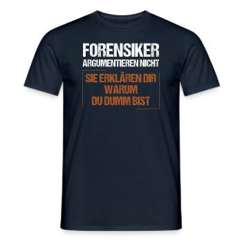 Les médecins légistes ne discutent pas - T-shirt homme - marine - Devant - AI Model Male 178 light (178cm)
