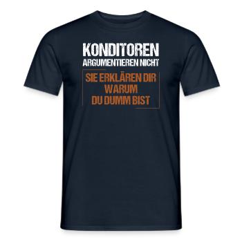 Confectioners don't argue - Men's T-Shirt - navy - Front - AI Model Male 178 light (178cm)