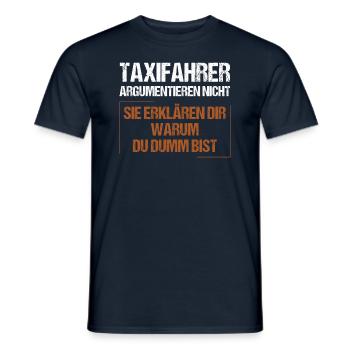 Les chauffeurs de taxi ne discutent pas - T-shirt homme - marine - Devant - AI Model Male 178 light (178cm)