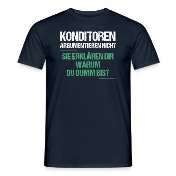 Confectioners don't argue - Men's T-Shirt - navy - Front - AI Model Male 178 light (178cm)