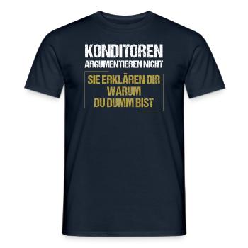 Confectioners don't argue - Men's T-Shirt - navy - Front - AI Model Male 178 light (178cm)