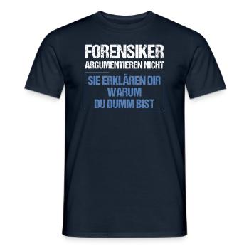 Les médecins légistes ne discutent pas - T-shirt homme - marine - Devant - AI Model Male 178 light (178cm)