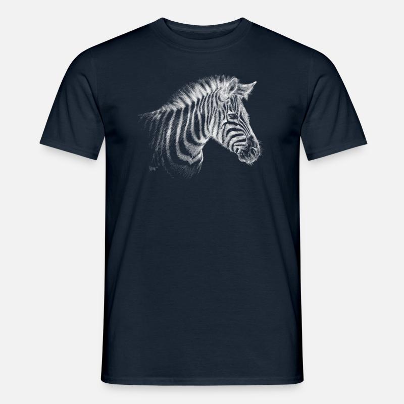 Bronko55 No.54 – Zebra - Männer T-Shirt - Navy