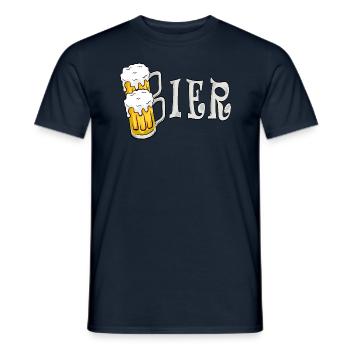 Zeit für Bier - Männer T-Shirt - Navy - Vorne - AI Model Male 178 light (178cm)