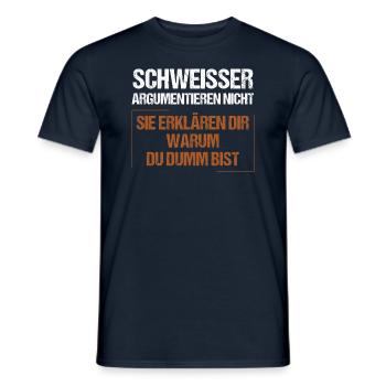 Les soudeurs ne se disputent pas - T-shirt homme - marine - Devant - AI Model Male 178 light (178cm)