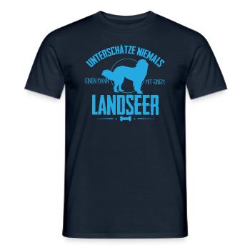 UNM Landseer Shirt - Männer T-Shirt - Navy - Vorne - AI Model Male 178 light (178cm)