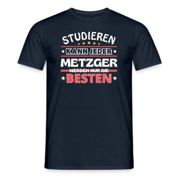 Nur die Besten werden Metzger - Männer T-Shirt - Navy - Vorne - AI Model Male 178 light (178cm)