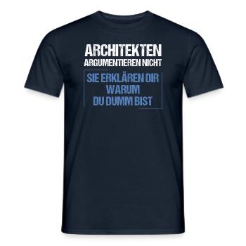 Architects don't argue - Men's T-Shirt - navy - Front - AI Model Male 178 light (178cm)