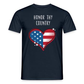 Honor Thy Country American Independence USA - Men's T-Shirt - navy - Front - AI Model Male 178 light (178cm)