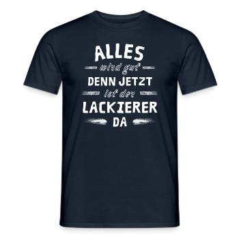 Alles wird gut denn jetzt ist der Lackierer da - Männer T-Shirt - Navy - Vorne - AI Model Male 178 light (178cm)