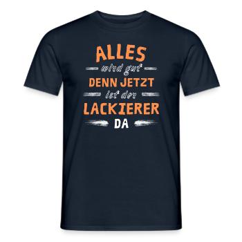 Alles wird gut denn jetzt ist der Lackierer da - Männer T-Shirt - Navy - Vorne - AI Model Male 178 light (178cm)