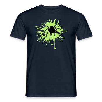spider spider blob graffiti drops color b - Men's T-Shirt - navy - Front - AI Model Male 178 light (178cm)