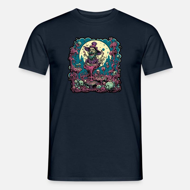 Psychedelic / Halluzination / Magie / Zauberer - Männer T-Shirt - Navy