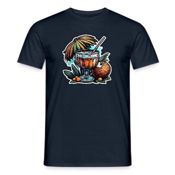 Cocktail / Bar / Mixing / Drink / Exotic / Club - Men's T-Shirt - navy - Front - AI Model Male 178 light (178cm)