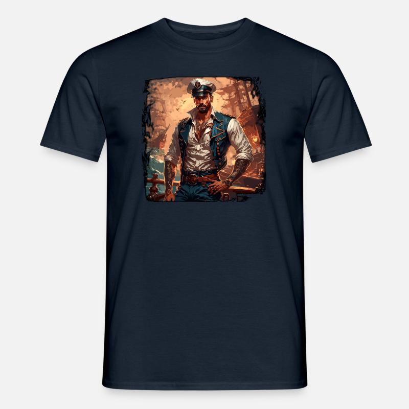 Matrose / Schiffsbesatzung / Decksmann / Anker - Männer T-Shirt - Navy