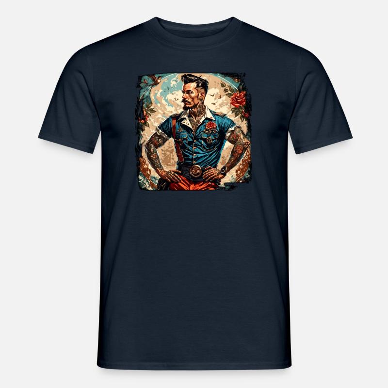 Matrose / Schiffsbesatzung / Decksmann / Anker - Männer T-Shirt - Navy