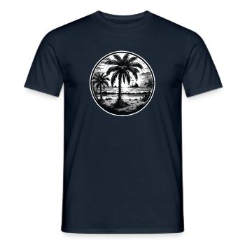 Strand / Insel / Urlaub / Sommer / Sonne / Meer - Männer T-Shirt - Navy - Vorne - AI Model Male 178 light (178cm)