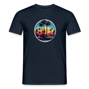 Strand / Insel / Urlaub / Sommer / Sonne / Meer - Männer T-Shirt - Navy - Vorne - AI Model Male 178 light (178cm)