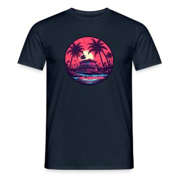 Strand / Insel / Urlaub / Sommer / Sonne / Meer - Männer T-Shirt - Navy - Vorne - AI Model Male 178 light (178cm)