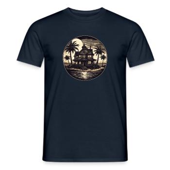Strand / Insel / Urlaub / Sommer / Sonne / Meer - Männer T-Shirt - Navy - Vorne - AI Model Male 178 light (178cm)