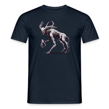 Wendigo / Evil Spirit / Possessive / Horror - Men's T-Shirt - navy - Front - AI Model Male 178 light (178cm)