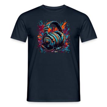 Kopfhörer / Audio / Musik / Klang / cool - Männer T-Shirt - Navy - Vorne - AI Model Male 178 light (178cm)