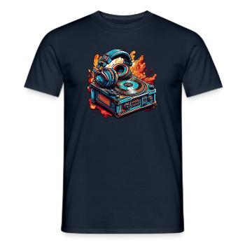 Headphones / Audio / Music / Sound / Cool - Men's T-Shirt - navy - Front - AI Model Male 178 light (178cm)