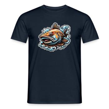 Fisch / Tier / Aquarium / Wasser / Teich / See - Männer T-Shirt - Navy - Vorne - AI Model Male 178 light (178cm)