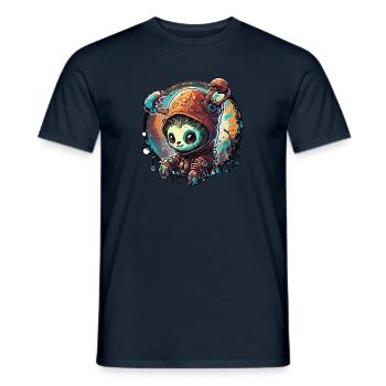 Astronaut / Space / Animal / Hedgehog / Spaceship - Men's T-Shirt - navy - Front - AI Model Male 178 light (178cm)