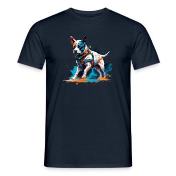 Astronaut / Space / Animal / Dog / Spaceship - Men's T-Shirt - navy - Front - AI Model Male 178 light (178cm)