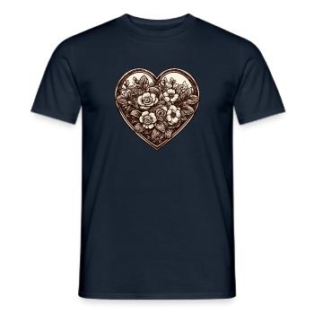 Heart / Mother's Day / Love / Holidays / Love - Men's T-Shirt - navy - Front - AI Model Male 178 light (178cm)