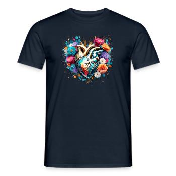Heart / Mother's Day / Love / Holidays / Love - Men's T-Shirt - navy - Front - AI Model Male 178 light (178cm)