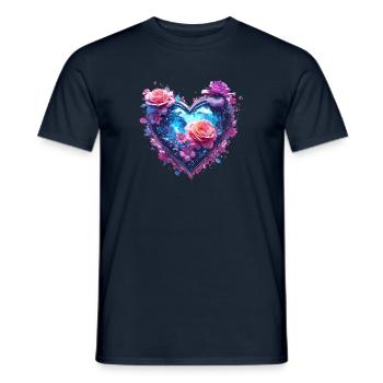 Heart / Mother's Day / Love / Holidays / Love - Men's T-Shirt - navy - Front - AI Model Male 178 light (178cm)