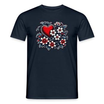 Heart / Mother's Day / Love / Holidays / Love - Men's T-Shirt - navy - Front - AI Model Male 178 light (178cm)