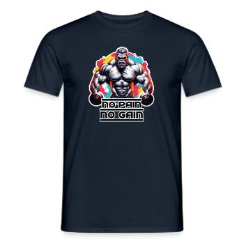 Bodybuilder / Sports / Fitness / Gym / Muscles - T-shirt homme - marine - Devant - AI Model Male 178 light (178cm)
