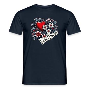 Coeur / Fête des Mères / Amour / Vacances / Amour - T-shirt homme - marine - Devant - AI Model Male 178 light (178cm)