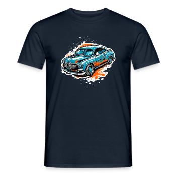 Auto / Fahrzeug / PKW / Mobil / Old Timer / fahren - Männer T-Shirt - Navy - Vorne - AI Model Male 178 light (178cm)