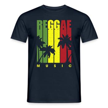 Retro Reggae - Men's T-Shirt - navy - Front - AI Model Male 178 light (178cm)