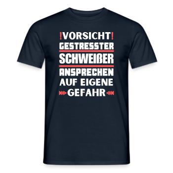 Ne parlez pas à un soudeur stressé ! - T-shirt homme - marine - Devant - AI Model Male 178 light (178cm)