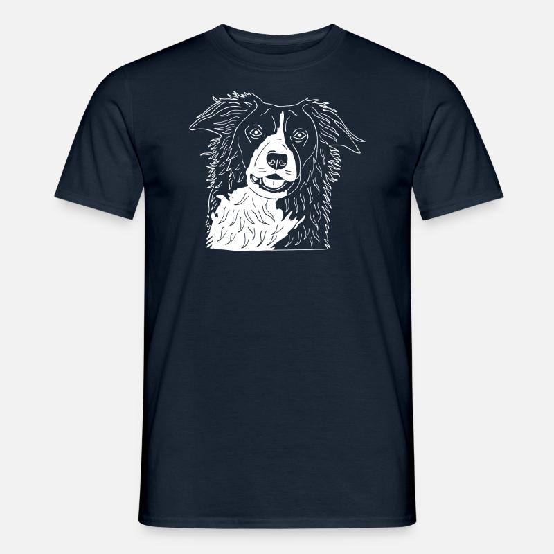 Border Collie - Männer T-Shirt - Navy